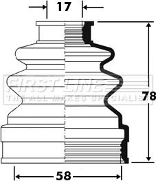 First Line FCB2382 - Bellow, drive shaft car-mod.net