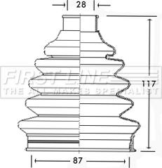 First Line FCB2331 - Bellow, drive shaft car-mod.net