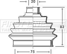 First Line FCB2256 - Bellow, drive shaft car-mod.net