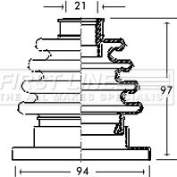 First Line FCB2717 - Bellow, drive shaft car-mod.net