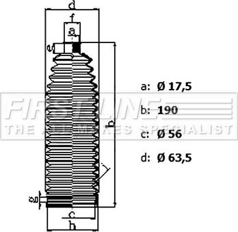 First Line FSG3486 - Bellow Set, steering car-mod.net