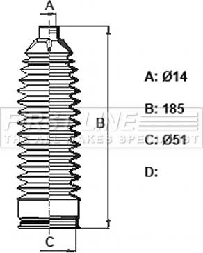 First Line FSG3435 - Bellow Set, steering car-mod.net