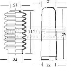 First Line FSG3005 - Bellow Set, steering car-mod.net