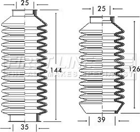 First Line FSG3074 - Bellow Set, steering car-mod.net