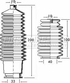 First Line FSG3205 - Bellow Set, steering car-mod.net