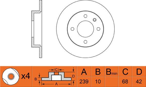 FIT FR0410 - Brake Disc car-mod.net
