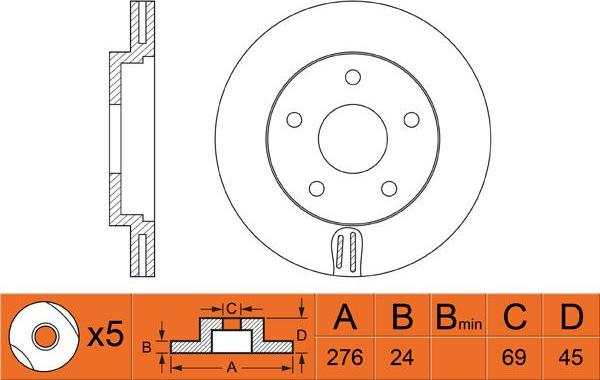 FIT FR0363V - Brake Disc car-mod.net