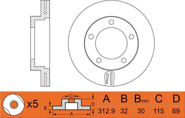 FIT FR0336V - Brake Disc car-mod.net