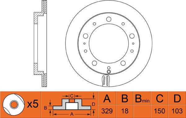 FIT FR0327V - Brake Disc car-mod.net