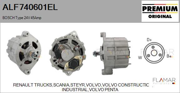FLAMAR ALF740601EL - Alternator car-mod.net