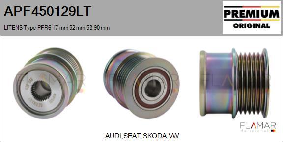 FLAMAR APF450129LT - Pulley, alternator, freewheel clutch car-mod.net