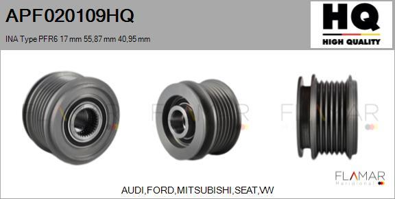 FLAMAR APF020109HQ - Pulley, alternator, freewheel clutch car-mod.net