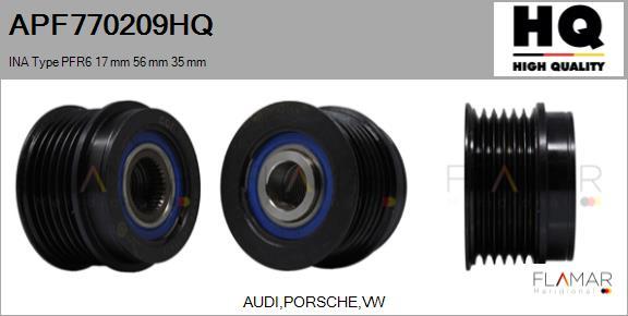 FLAMAR APF770209HQ - Pulley, alternator, freewheel clutch car-mod.net