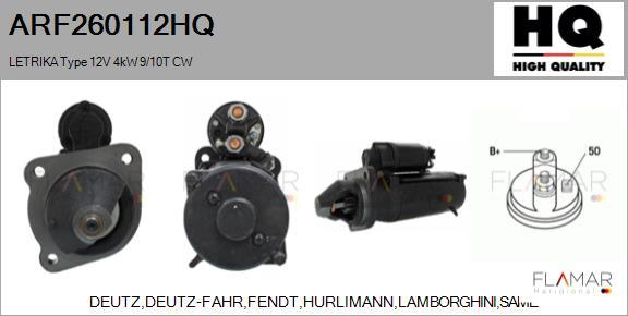 FLAMAR ARF260112HQ - Starter car-mod.net