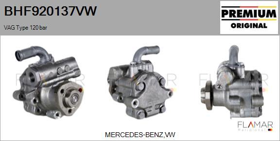 FLAMAR BHF920137VW - Hydraulic Pump, steering system car-mod.net