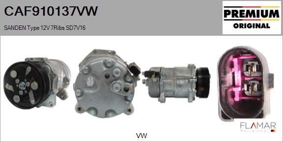 FLAMAR CAF910137VW - Compressor, air conditioning car-mod.net