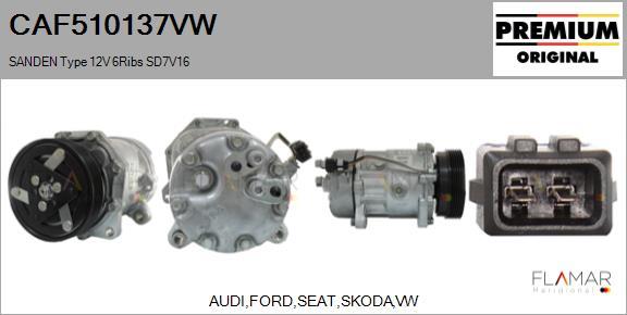FLAMAR CAF510137VW - Compressor, air conditioning car-mod.net