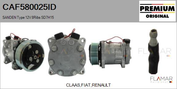 FLAMAR CAF580025ID - Compressor, air conditioning car-mod.net