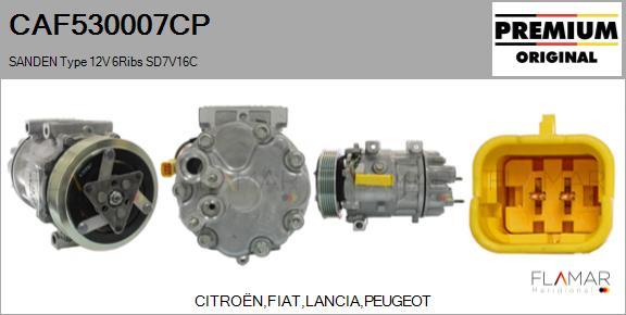 FLAMAR CAF530007CP - Compressor, air conditioning car-mod.net
