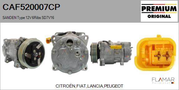 FLAMAR CAF520007CP - Compressor, air conditioning car-mod.net