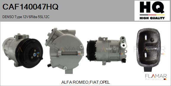FLAMAR CAF140047HQ - Compressor, air conditioning car-mod.net
