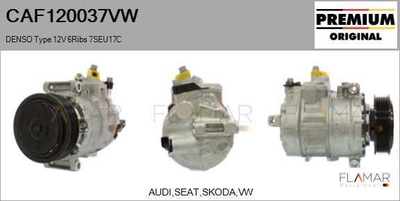FLAMAR CAF120037VW - Compressor, air conditioning car-mod.net