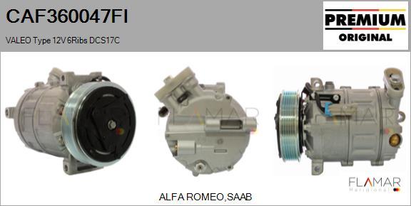 FLAMAR CAF360047FI - Compressor, air conditioning car-mod.net