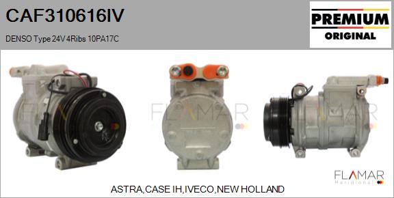 FLAMAR CAF310616IV - Compressor, air conditioning car-mod.net