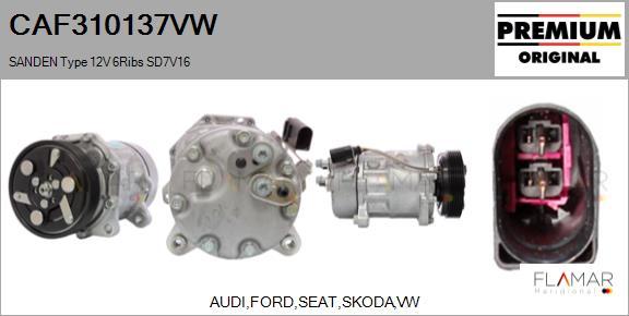 FLAMAR CAF310137VW - Compressor, air conditioning car-mod.net