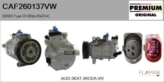 FLAMAR CAF260137VW - Compressor, air conditioning car-mod.net