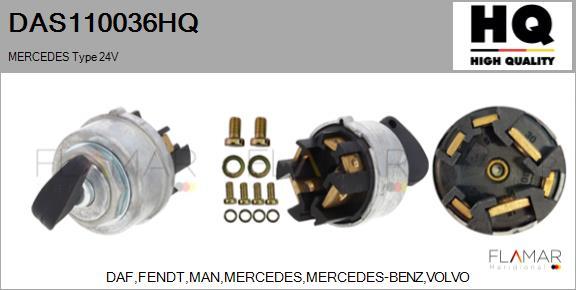 FLAMAR DAS110036HQ - Ignition / Starter Switch car-mod.net