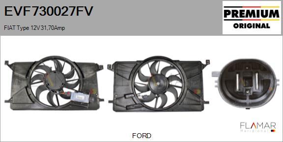 FLAMAR EVF730027FV - Electric Motor, radiator fan car-mod.net