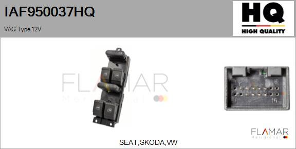 FLAMAR IAF950037HQ - Switch, window regulator car-mod.net