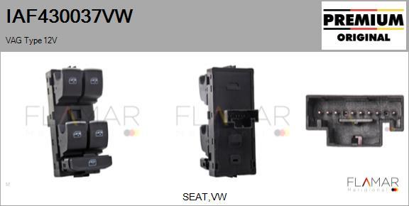FLAMAR IAF430037VW - Switch, window regulator car-mod.net
