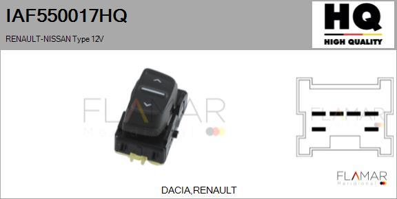 FLAMAR IAF550017HQ - Switch, window regulator car-mod.net