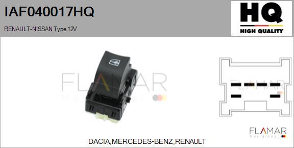 FLAMAR IAF040017HQ - Switch, window regulator car-mod.net