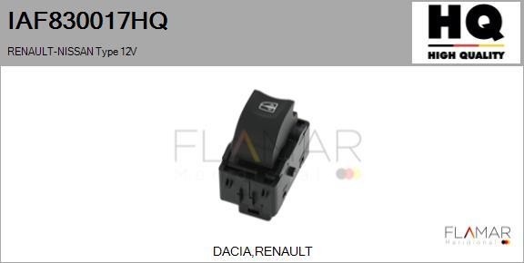 FLAMAR IAF830017HQ - Switch, window regulator car-mod.net