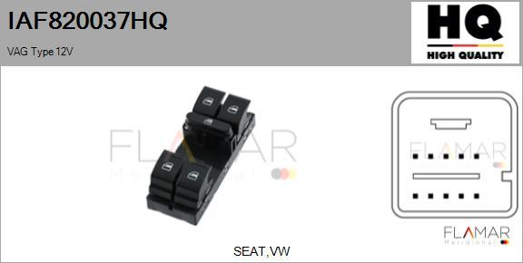 FLAMAR IAF820037HQ - Switch, window regulator car-mod.net