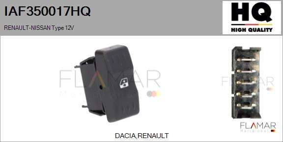 FLAMAR IAF350017HQ - Switch, window regulator car-mod.net