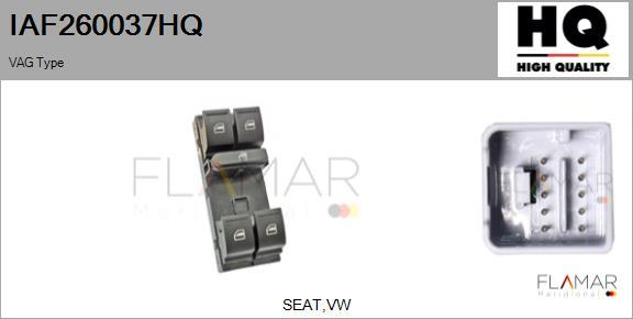FLAMAR IAF260037HQ
 - Switch, window regulator car-mod.net