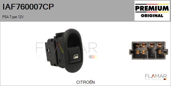 FLAMAR IAF760007CP - Switch, window regulator car-mod.net