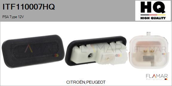FLAMAR ITF110007HQ - Door lock switch, button car-mod.net