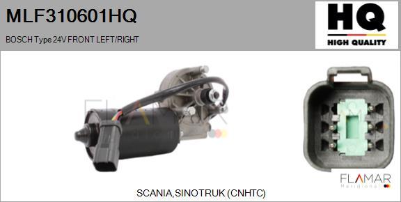 FLAMAR MLF310601HQ - Wiper Motor car-mod.net