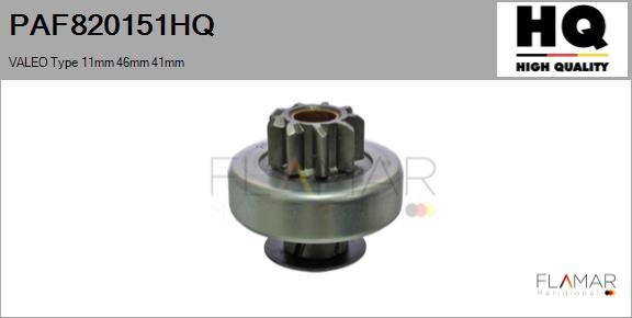 FLAMAR PAF820151HQ
 - Bendix, starter pinion car-mod.net