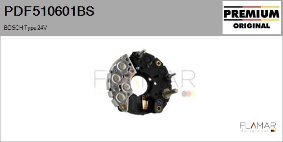 FLAMAR PDF510601BS - Rectifier, alternator car-mod.net