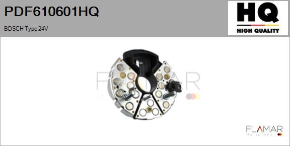 FLAMAR PDF610601HQ - Rectifier, alternator car-mod.net