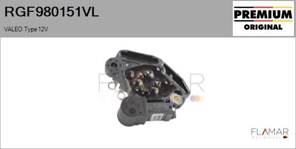 FLAMAR RGF980151VL - Voltage regulator, alternator car-mod.net