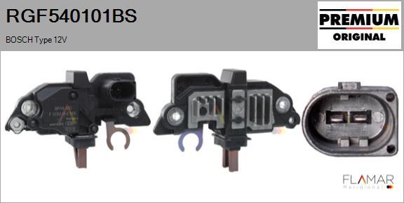 FLAMAR RGF540101BS - Voltage regulator, alternator car-mod.net