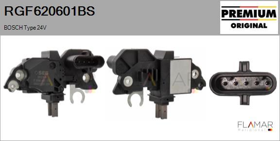 FLAMAR RGF620601BS - Voltage regulator, alternator car-mod.net