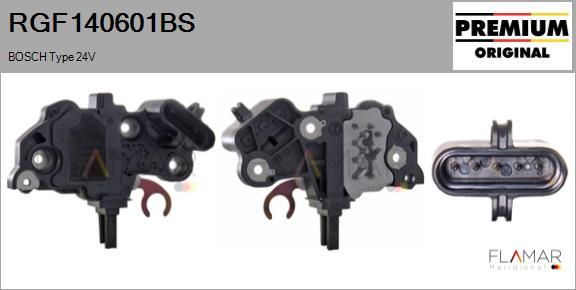 FLAMAR RGF140601BS - Voltage regulator, alternator car-mod.net